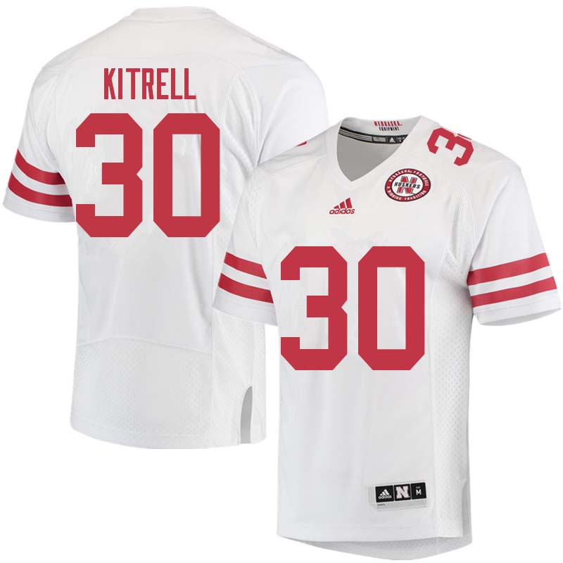 Men #30 Bo Kitrell Nebraska Cornhuskers College Football Jerseys Sale-White